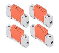 Aumotop 1P Protective Device with Detachable Design,4Pcs DIN Rail Protector House Arrester,Convenient Wiring, for Home Use, AC 420V, PC Material (Imax: 20kA)