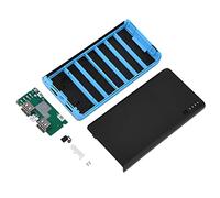 Aumotop 20000mAh UltraLarge Capacity Power Bank DIY Kit for Travel Outdoor Sport, 4 USB Output Fast Charge Portable Charger Box, Red ABS Case (Blue)