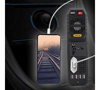 Aumotop 200W Portable Car Power Inverter Converter for Laptops Cell Phones USB - Safe for Vehicles - Universal Fit