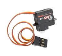 Aumotop 2G Plastic Gear Digital Servo Set, Durable Micro Servo Motor for 1/24 RC Car Fixed Wing Helicopters, Black, Size 17.2 X 16.1 X 8.3mm, DC Voltage 3.7-4.2V, for RC Airplane