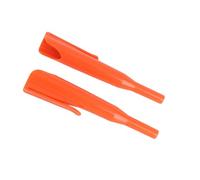 Aumotop 2Pcs Carpenter Pencil Covers, Slip Proof and Protective Long Nose Marker Accessories for Woodworking, Convenient Clip Design (Orange)