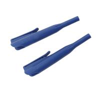 Aumotop 2Pcs Carpenter Pencil Covers, Slip Proof and Protective Long Nose Marker Accessories for Woodworking, Convenient Clip Design (Blue)