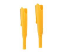 Aumotop 2Pcs Carpenter Pencil Covers, Slip Proof and Protective Long Nose Marker Accessories for Woodworking, Convenient Clip Design (Yellow)