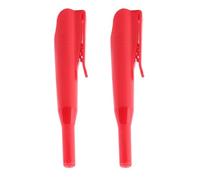 Aumotop 2Pcs Carpenter Pencil Covers, Slip Proof and Protective Long Nose Marker Accessories for Woodworking, Convenient Clip Design (Red)