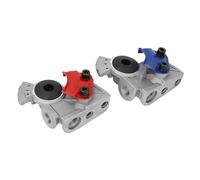 Aumotop 37 Degree Red Blue Gladhand Set Durable Air Hose Coupling for Trucks 2 Coupling Parts for Semi Trailers Emergency Service