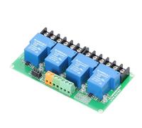 Aumotop 4 Channel Optocoupler Isolation Relay Module 30A Load High Low Triger 5V 12Volt 24Volt for Industrial System Control Plastics 1 * Relay Module (24V)