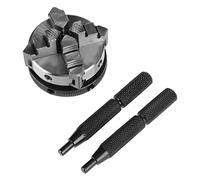 Aumotop 50mm Mini 4 Jaw Self Centering Metal Lathe Chuck for Woodworking, High Manual Chuck for Non-Ferrous Metals, M14 Thread Mount Workshop Workers and Hobbyists