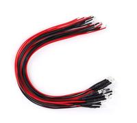 Aumotop 50Pcs Diode Wired LED Beads 12V 3mm with Luminous Round Head, Low Power Consumption and Energy Saving, Eye-Catching LED Color for Indicator Status Awareness, High Safety Factor, 3mm Warm