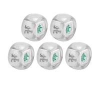 Aumotop 5Pcs Lightweight Mahjong Wind Direction Dice for Casino and Board Games, Durable Plastic South West North Dice, Perfect for Casual Entertainment (Clear)