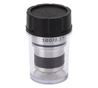 Aumotop 60X Achromatic Objective Lens with High Refractive Index for Biological Application, Brass and Aluminum Alloy Material, Chromed Cover, 1x Storage Canister, Widely Compatible with