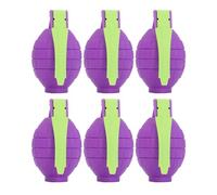 Aumotop 6pcs Kids Toy Hand Grenades for Pretend Play with Realistic Sound Effects and Light for Outdoor Fun Durable Plastic 10cm (Purple)
