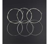 Aumotop 6pcs/set Classical Guitar Strings Nylon Silver Plated Copper Alloy Wound Great Replacement for Acoustic Guitars Transparent Nylon Pure Strings Bright Sounds