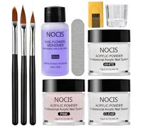 Aumotop Acrylic Nail Kit Professional Set of Liquid Powder for Art Carving Nail Extensions, Suitable for Home DIY or Beauty Salon Use