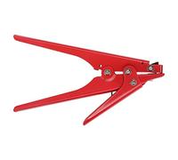 Aumotop Adjustable Nylon Cable Tie Gun Efficient Fastening and Cutting Tool for Cable Tie Tensioning Cutting Tool for Power Work and Building Construction (Red)