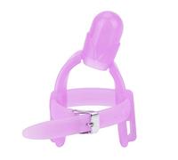 Aumotop Adjustable Silicone Thumb Protector for Babies Biting Teether Relief for 12 Months and Above - Safe Non- Rubber, Bright Color (Purple)