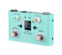 Aumotop Adjustable Speed Looper Pedal Guitar Effect Pedal with 30 Drums & 4 Loops, High Precision Tuner, Suitable for Practice and Performance, Type-C Cable Included (Without speed adjustment)