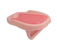 Aumotop Baby Bath Support Foldable Heart Shaped Hollow Mesh Infant Bathtub Support for Comfortable Bath Time Universal Design (Pink)