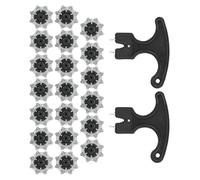 Aumotop Better Grip Stability Comfort, 20PCS Golf Spikes Replacement with Nail Puller TPU Easy To Replace Anti Skid Shoe Cleats for Golf Shoes, Wear Resistant Sturdy