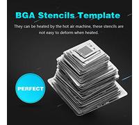 Aumotop BGA Universal Reballing Rework Stencils Durable Set for Laptop Desktop Graphics Card, 130pcs Steel Template Mesh Heat Kit for BGA Chips