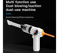 Aumotop Blowable Cordless Vacuum Cleaner + Inflatable Function + Noise Reduction Operation + Portable and Convenient + 20000Pa High Suction Power, Suitable for Various Occasions (Black) (Black)