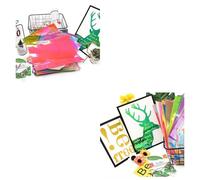 Aumotop Bright Holographic Sheets for Crafts 7 Assorted Colors 12x12in with Transfer Film