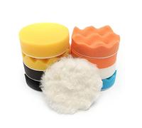 Aumotop Car Polishing Buffing Pad Kit Durable Sponge Polisher Buffer for Swirl-Free Finish, 11Pcs Set, White/Black/Orange/Yellow/Blue Pads for Home Maintenance (6 Inch (153mm ID, 5mm Thickness))