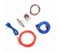 Aumotop Car Subwoofer Cable Kit Durable Zinc Alloy Wire Set for Power Amplifier in Vehicles with 10GA Power Cable for Car Enthusiasts