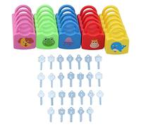 Aumotop Cartoon Design Learning Locks Alphabet Set Cultivating Independent Thinking for Parent-Child Connection Ages 3- Educational (Letter unlocking)