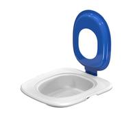 Aumotop Cat Toilet Training Kit Reusable Double-Layer Toilet Trainer for Pet Cleaning, Eco-Friendly System for Cats, ABS Material, Gray/Green/Blue, Fits (Blue)