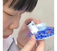 Aumotop Clamp/Holder-On Microscope Mini 100X Zoom Pocket Microscope for Jewelry and Coin Enthusiasts