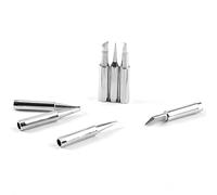 Aumotop Copper Soldering Iron Tip Set 900M-T Oxygen Free 10pcs for Solder Rework Station 936, 937, 938, 969 (10pcs Soldering Iron tip)