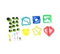 Aumotop Cutter, 6PCS Cutter and Sealer 12PCS Cookie Vegetable Fruit Shapes Set with 10PCS Food Forks Bread Maker Mould for Home DIY Baking