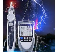 Aumotop Digital Cable Tester with Adjustable Sensitivity and LED Flashlight for Telephone and Video Networks (ET612)