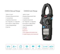 Aumotop Digital Clamp Meter 600V AC/DC Voltage Multimeter for Capacitance Measurement and Diode Testing Black ABS (2)