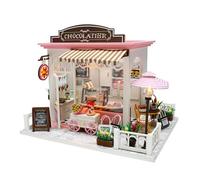 Aumotop DIY Dollhouse Kit with English Manual and Numbered Parts, Easy Assembly for Patience Builders, Perfect Craft Lovers, White Wood House Kit Adults 14+ Years (style 1)