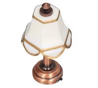 Aumotop Dollhouse Table Lamp 1/12 Scale White Vivid Battery Operated LED Light for Miniature Room Decor 6cm Height