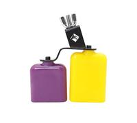 Aumotop Drum Set Cowbell Bicolor High Low Tone Drum Accessory for Musicians Adjustable Angle Metal Plastic Vivid Purple Yellow