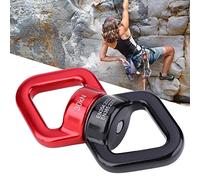 Aumotop Durable 30KN Metal Rotational Device for Rock Climbing Yoga, Triangular Design, Rotation Shaft, for Outdoor Activities, 1 X Swing (Red and Black)