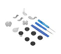 Aumotop Durable Controller Accessory Kit for Series 2 - Replacement Parts - Textured Grip Design - DIY Customisable - Silver Material - for One Players