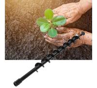 Aumotop Efficient Steel Earth Auger Digger 60x800mm with Single Vane/Wing for Planting and Turning Soil Ideal for Gardeners and Landscapers Carbon Steel Material