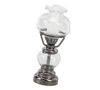 Aumotop Electric Dollhouse Candlestick Light Fine Workmanship Miniature Lamp for Dollhouse Dining Room Decor (Black)