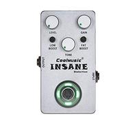 Aumotop Electric Guitar Distortion Effect Pedal Vintage True Bypass Dual Gain Metal Shell for Guitarists Music Lovers Silver Blue 1 * Effect Pedal