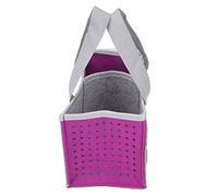 Aumotop Felt Cloth Carrying Box/Cover for Toniebox Player Starter Set, Foldable Storage Bag with 6 Straps, Portable Organizer for Speaker Accessories, 10.2 X 5.4 X 5.7 Inches (Purple)