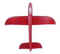 Aumotop Flying Mini Glider Airplane Toy with Shiny Lights for Kids and Teens Flexible EPP Hand Launch Model (Red)
