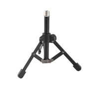 Aumotop Foldable Mini Microphone Stand Sturdy Tripod Mic Holder for Meetings, Lectures, and Speaking Made of Iron & PVC Black 1 Mic Stand, Foldable Mini, Tabletop