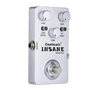 Aumotop Full Metal Shell Distortion Guitar Effect Pedal Vintage Hard Clipping Dual Gain True Bypass LED Light for Guitar Enthusiasts Silver Metal 1 * Effect Pedal