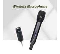Aumotop Handheld Wireless Microphone System with Dynamic Coil Microphone Core High Sensitivity Mic for Professional Karaoke 15 Levels for Church Speech Black (1 Receiver and 1 Microphone)
