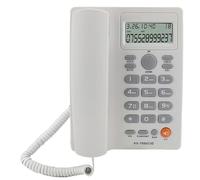 Aumotop Home Office Hotel Landline Phone English Clear Sound Mute Function Caller ID Telephone for Clear Calls (White)