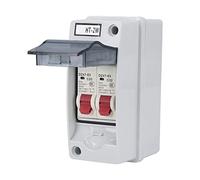 Aumotop IP65 2 Way Retardant MCB C Type Distribution Box for Outdoor Use, Advanced Structure, Nimble Operation, Ideal Replacement (20A 32A)