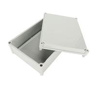Aumotop IP67 Junction Box with Mounting Plate and Easy Drilling for Engineering Projects, Gray ABS, 380 X 280 X 130mm